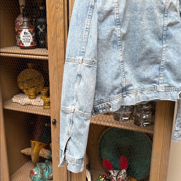 Free People Women's Rumors Distressed Denim Jean Jacket - Picture 9 of 11